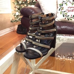 Jeffrey Campbell gladiator chunky heel shoes